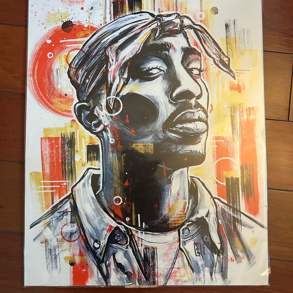 Tupac Art Print NWT 11” x 14” Street Art graffiti art